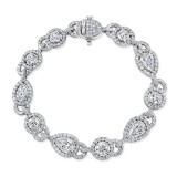 Uneek Round and Pear-Shaped Diamond Bracelet - LBR183 photo