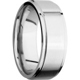 Lashbrook Cobalt Chrome 8mm Men's Wedding Band - CC8FGE+MACHINE+FINISH_POLISH photo2