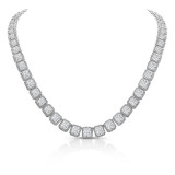 Uneek Cushion Cut Diamond Signature Necklace - LVN589 photo