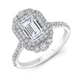 Uneek Emerald Cut Diamond Engagement Ring - SWS232DHDS-7X5EM photo