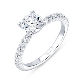 Uneek Timeless Round Diamond Engagement Ring - R600RB-100 photo