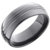 Lashbrook Black Zirconium 8mm Men's Wedding Band - Z8D3.5+POLISH photo