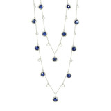 Freida Rothman Stone Droplet Necklace - PZ070456B-BL-40 photo