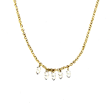 Meira T 14k Yellow Gold Tear Drop Diamond Necklace photo
