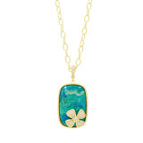 Freida Rothman Chrysocolla Flower Pendant - HAYZCN01-18 photo