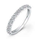 Uneek 13-Diamond Shared-Prong Wedding Band with Scalloped Edges - UWB09 photo