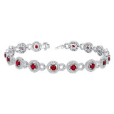 Uneek Round Ruby Bracelet - LVBRMT1484R photo