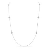 Uneek Diamonds-by-the-Yard Necklace with Quatrefoil Cluster Stations - LVNM06 photo