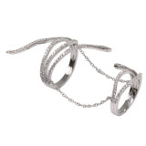 Meira T White Gold  and Diamond Double Serpent Ring photo