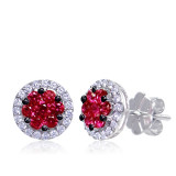 Uneek Ruby Diamond Earrings - LVEMT0102R photo