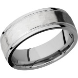 Lashbrook Cobalt Chrome 7.5mm Men's Wedding Band - CC7.5FGEW2UMIL+HAMMER_POLISH photo