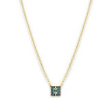 Freida Rothman Small Square Turquoise Slice Necklace - YRZ070228B-TQ-16E photo