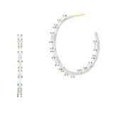 Freida Rothman Cobblestone Hoop Earrings - IFPKZE85-14K photo