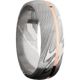 Lashbrook Black Rose & White Damascus Steel 7mm Men's Wedding Band - D7D11OC_14KR+POLISH photo2