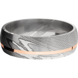 Lashbrook Black Rose & White Damascus Steel 7mm Men's Wedding Band - D7D11OC_14KR+POLISH photo3