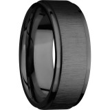 Lashbrook Black Zirconium 8mm Men's Wedding Band - Z8FGE+CROSS+SATIN+BLACK_POLISH photo2