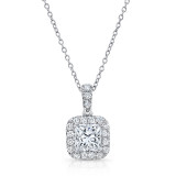 Uneek Princess-Cut Diamond Halo Pendant - LVN899W-4.5X4.5PR photo