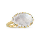 Doves White Orchid 18k Yellow Gold Diamond Ring - R7273WMP photo