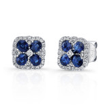 Uneek Blue Sapphire Diamond Earrings - LVEMI0302S photo