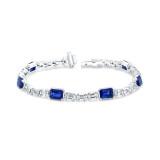 Uneek Blue Sapphire Link Diamond Bracelet - BR2002BSEC photo