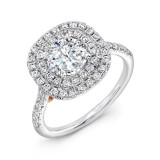 Uneek Splendore Vintage-Inspired Round Diamond Double Halo Engagement Ring - A101DCUWR-6.5RD photo