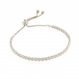 Meira T 14k White Gold Diamond Bracelet with Tie photo