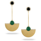 Doves Verde 18k Yellow Gold Gemstone Earrings - E9205BOMC photo