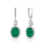 Uneek Green Emerald Earrings - LVE324OVEM photo
