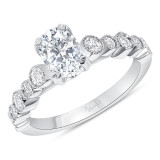 Uneek Us Collection Oval Diamond Engagement Ring - SWUS9688CW-7X5OV photo