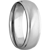 Lashbrook 14k White Gold Men's Wedding Band - 14KW7DGE-P+ANGLE+SATIN_POLISH photo2